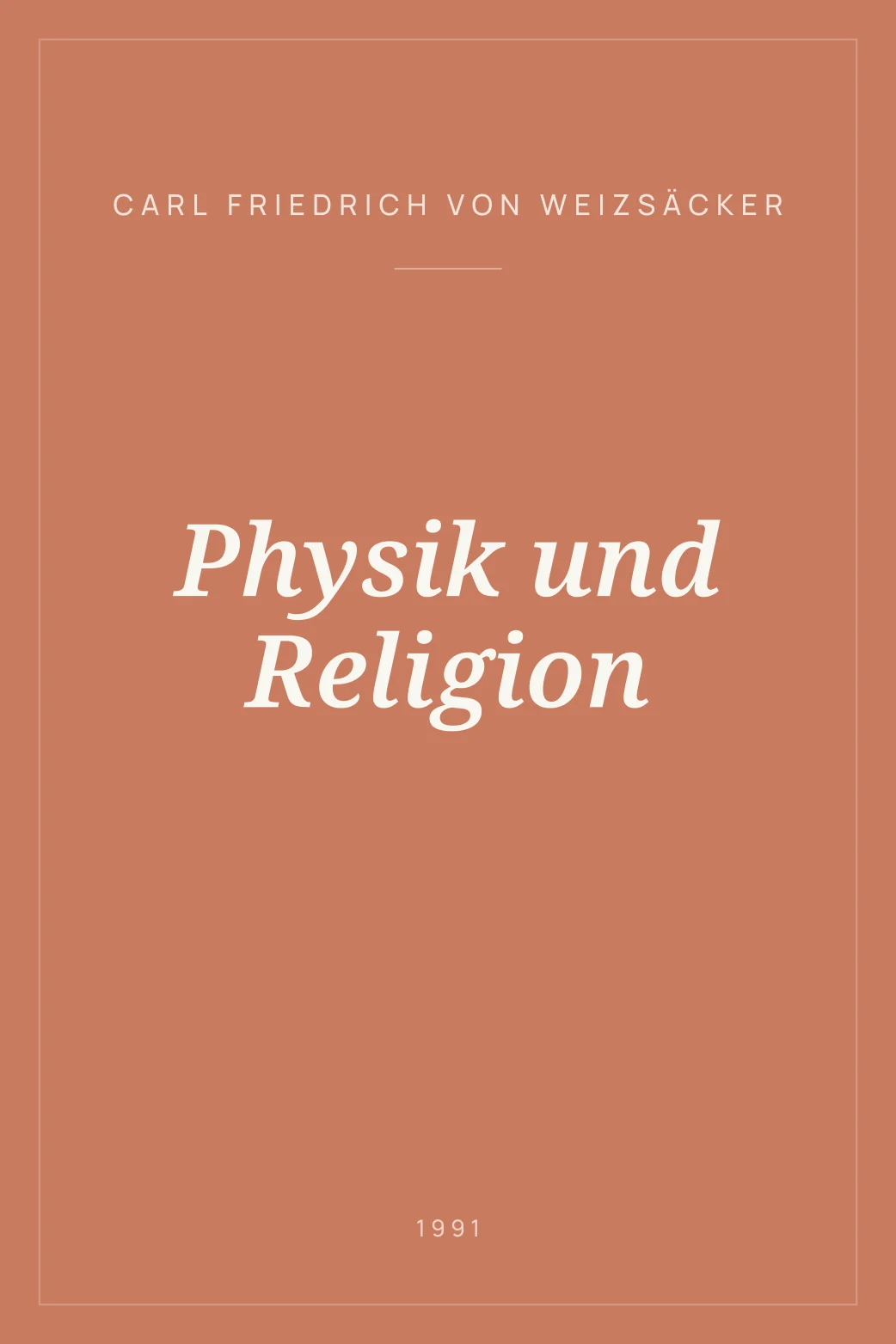 Portada de Physik und Religion