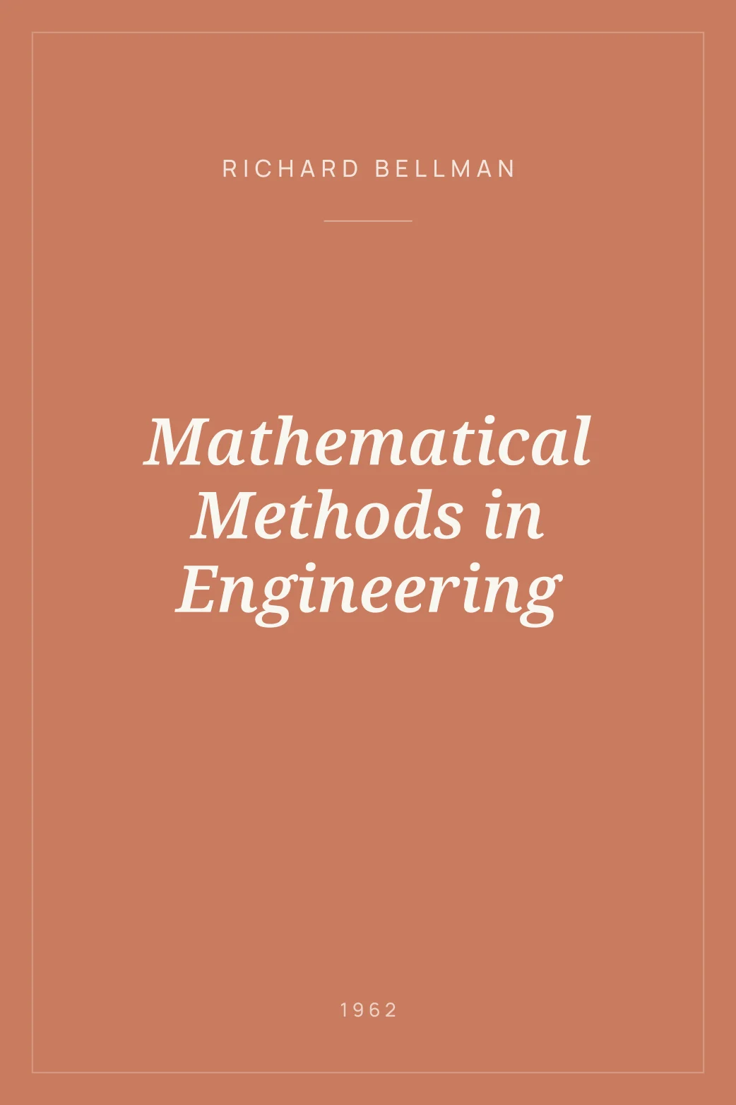 Portada de Mathematical Methods in Engineering