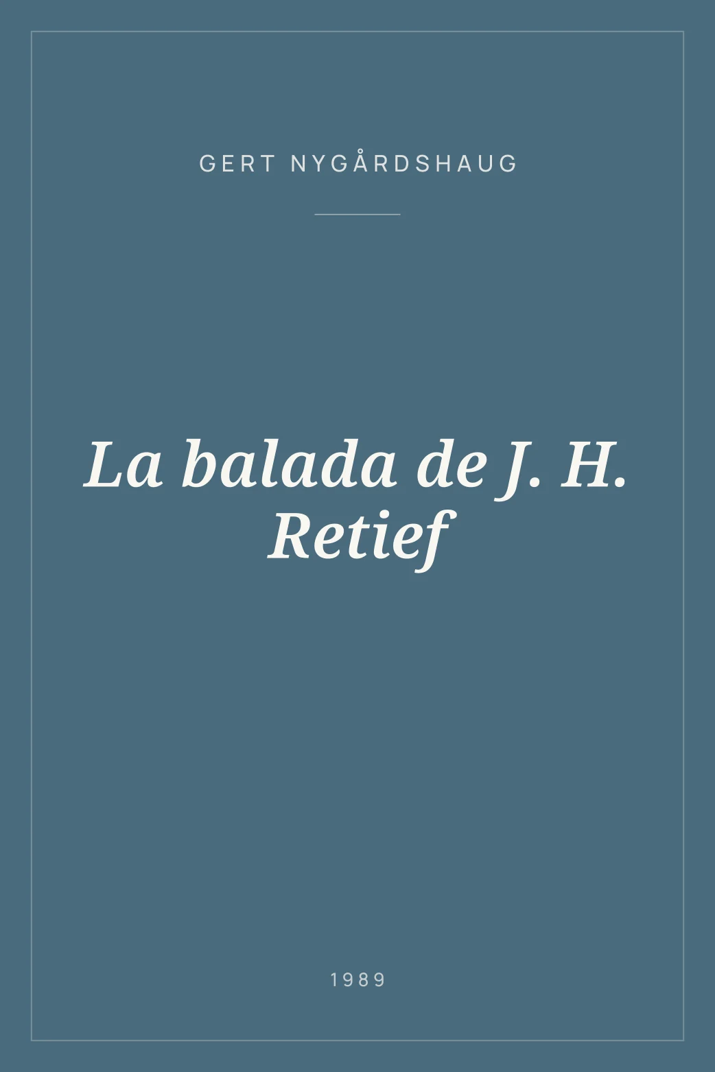 Portada de La balada de J. H. Retief