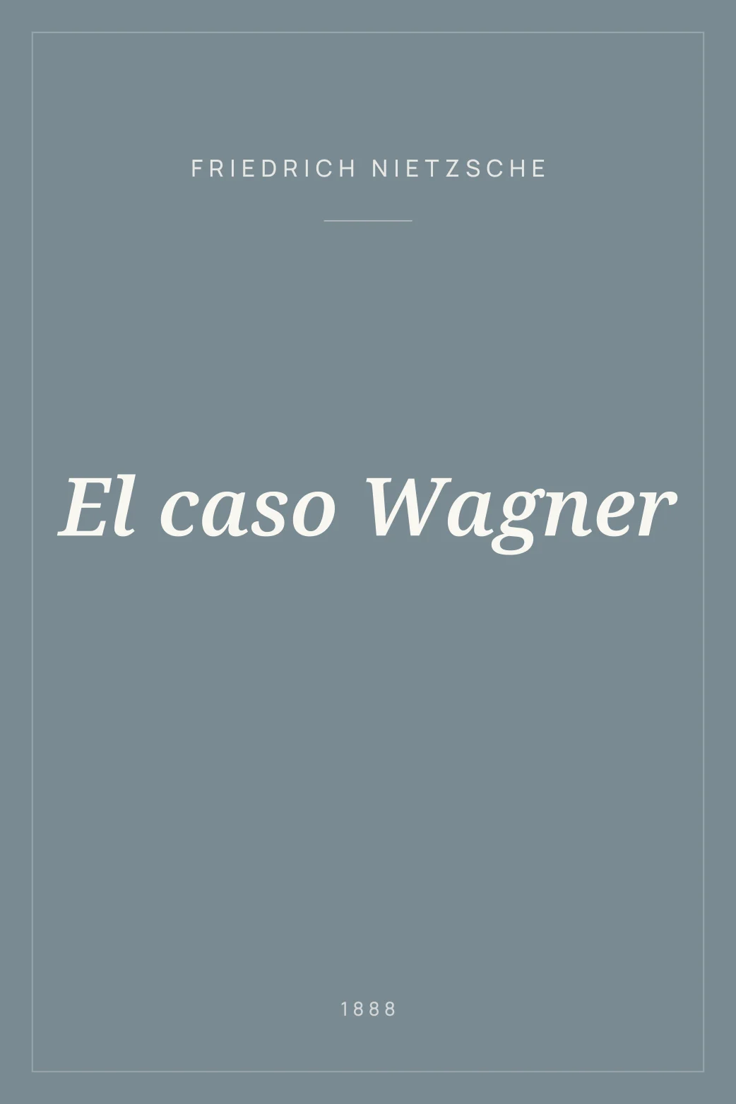 Portada de El caso Wagner