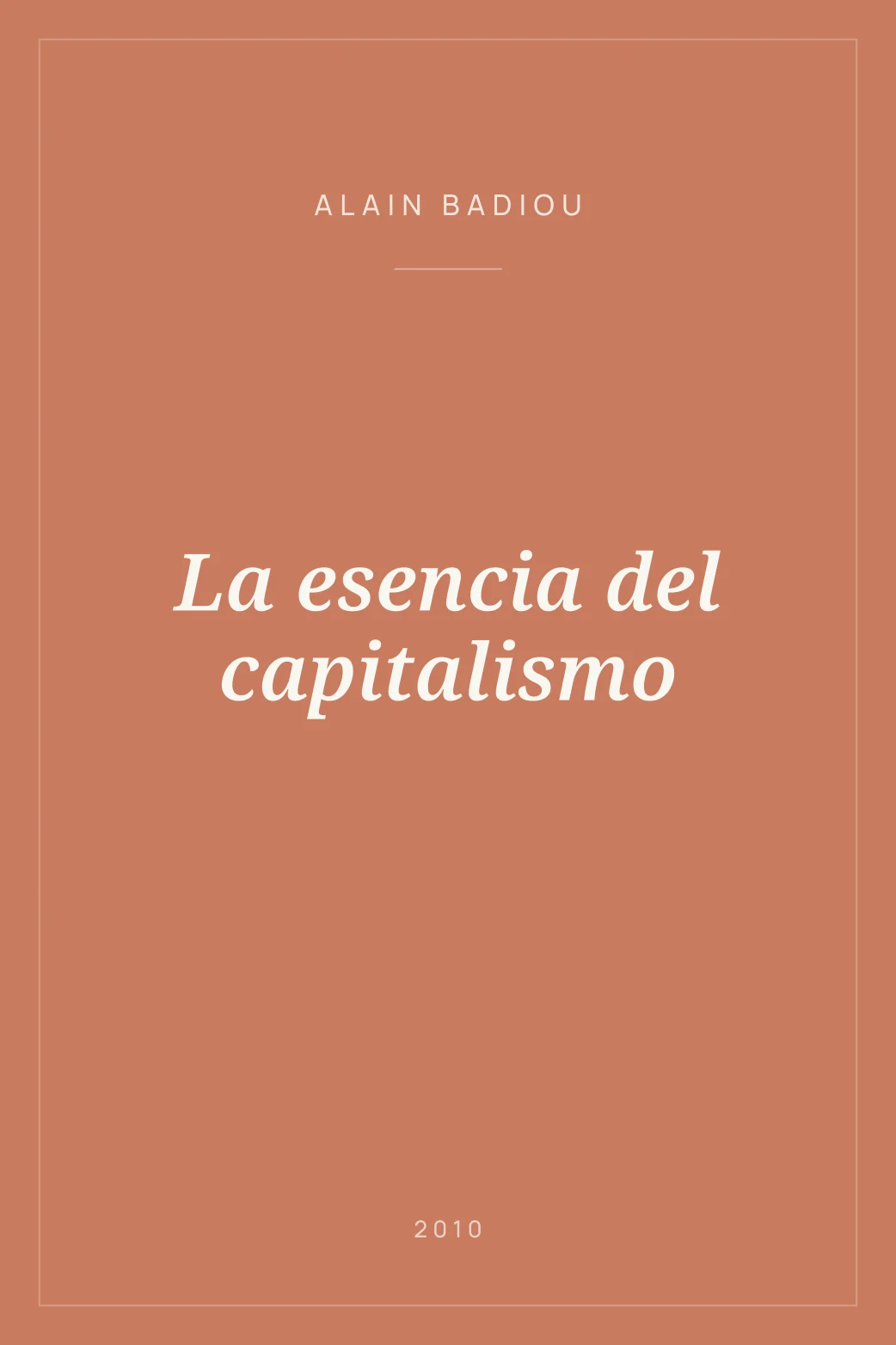Portada de La esencia del capitalismo