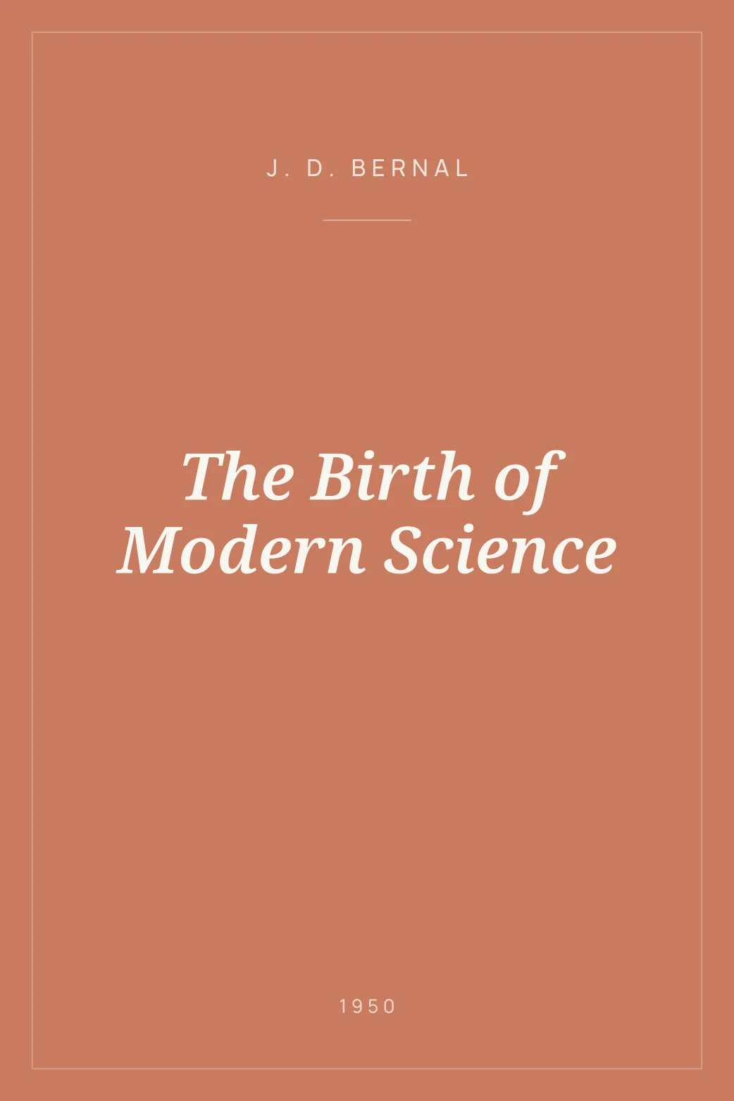 Portada de The Birth of Modern Science
