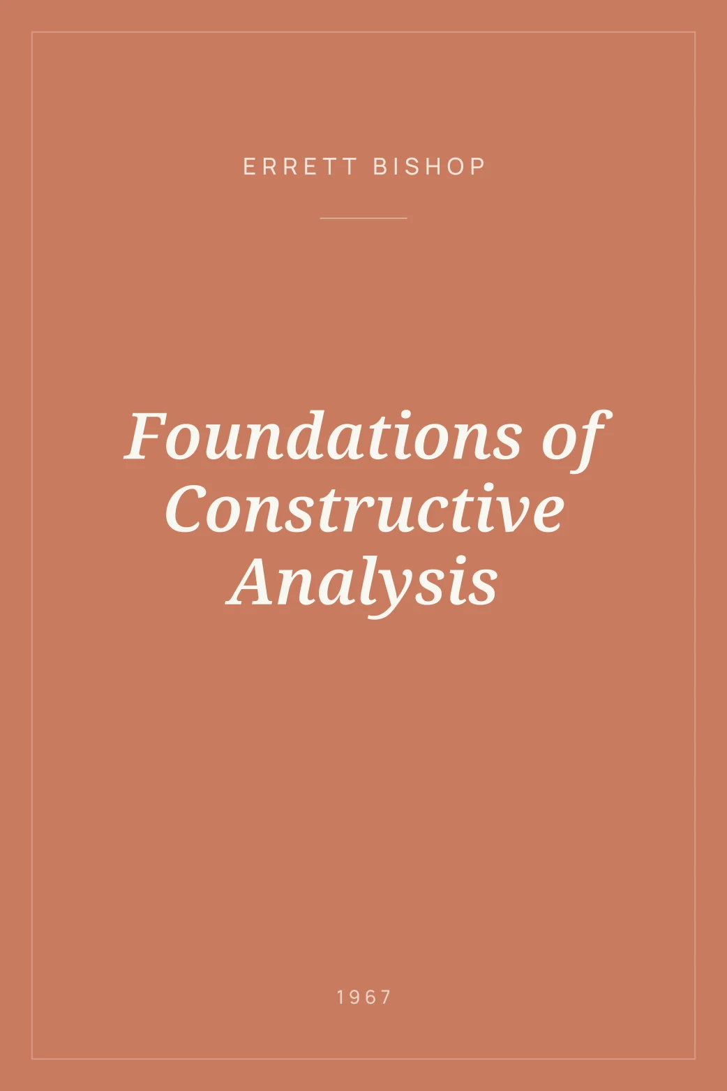 Portada de Foundations of Constructive Analysis