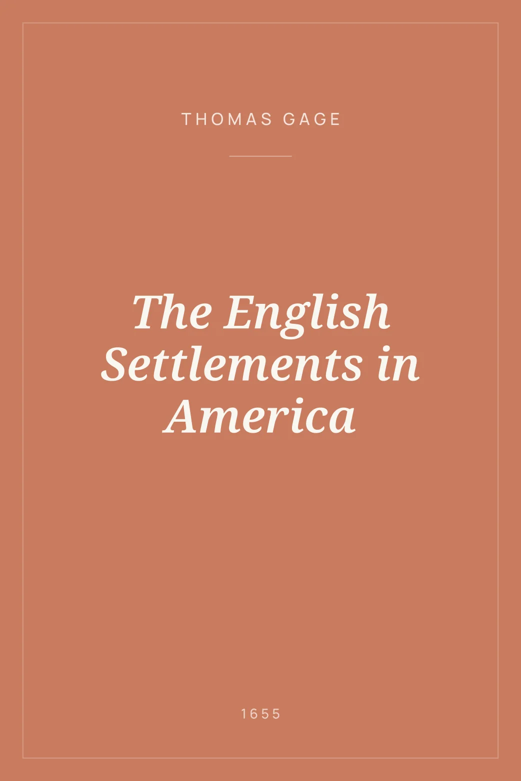 Portada de The English Settlements in America