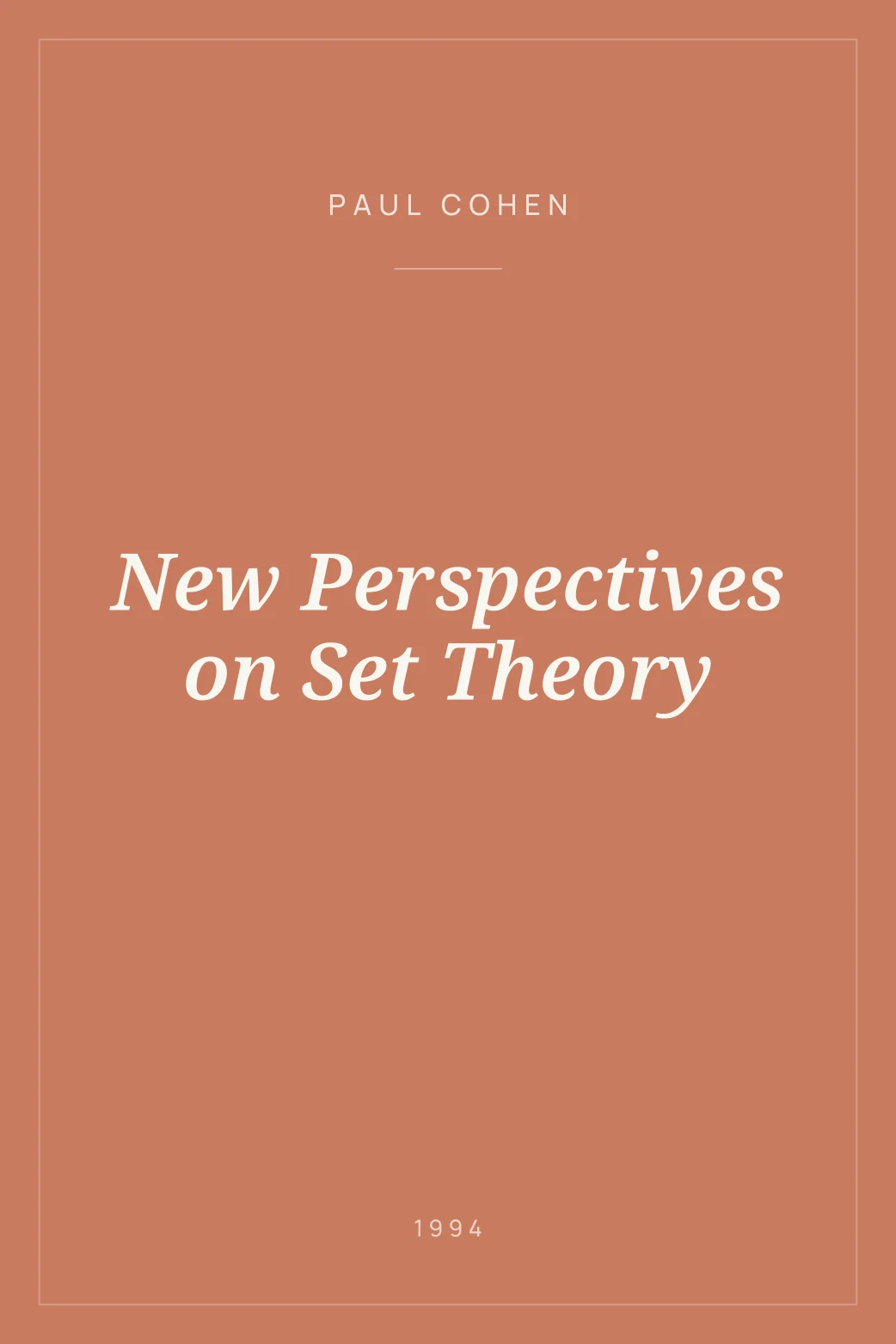 Portada de New Perspectives on Set Theory