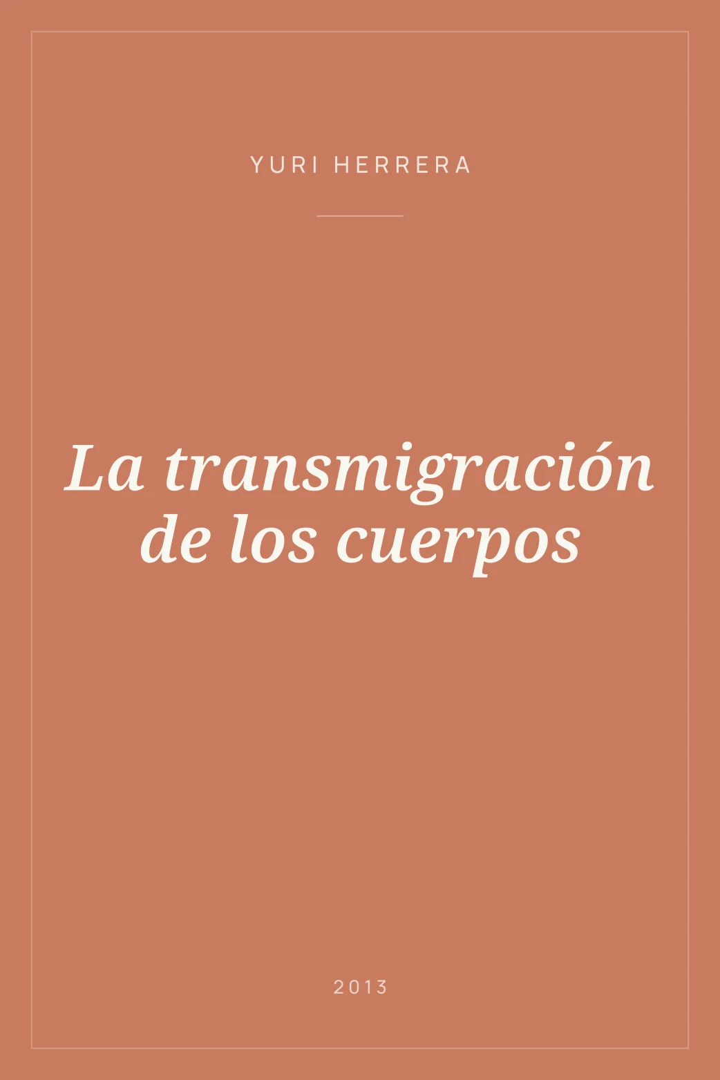 Portada de La transmigración de los cuerpos