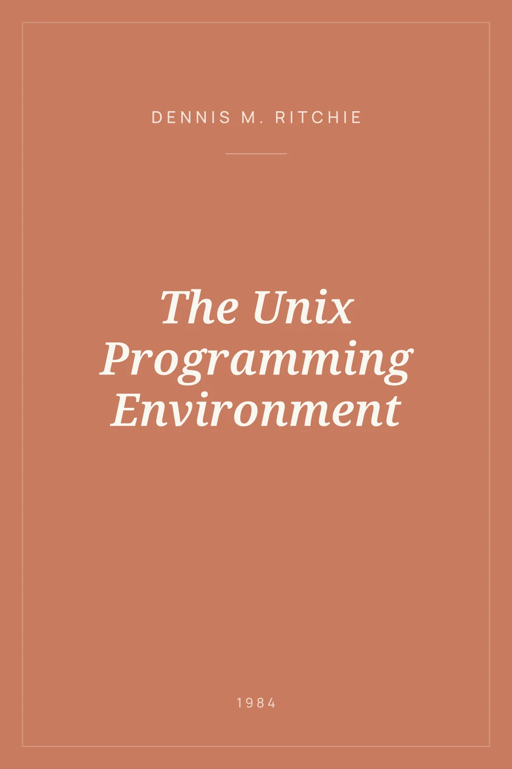 Portada de The Unix Programming Environment
