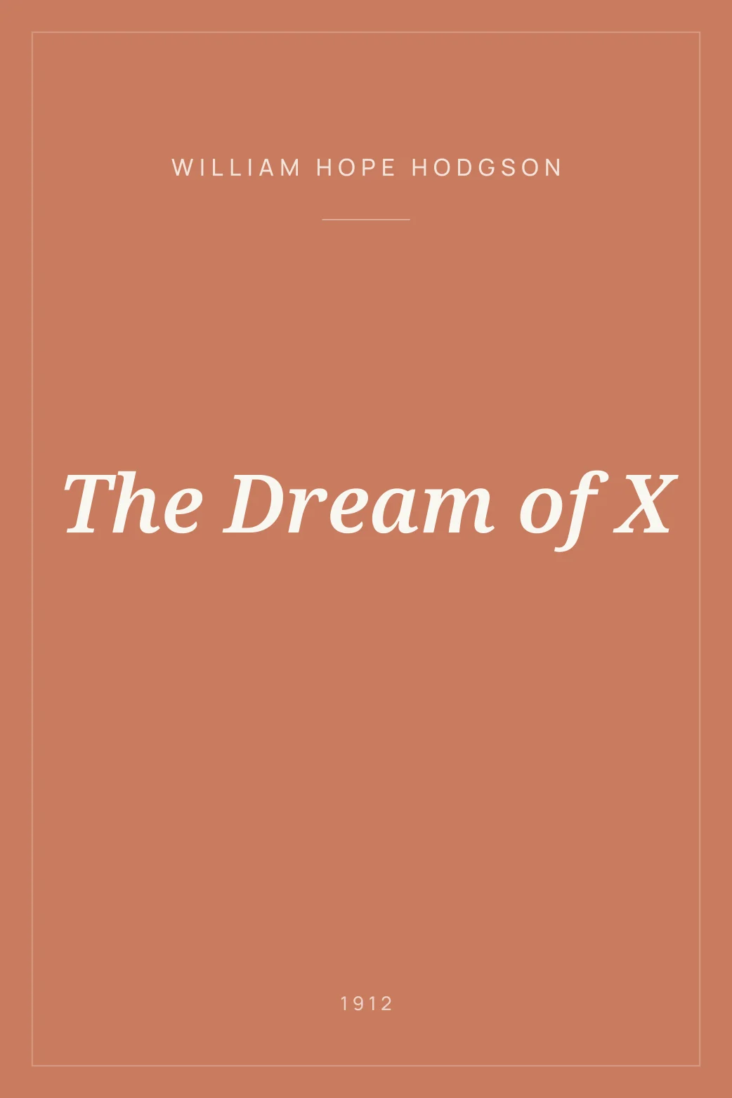 Portada de The Dream of X