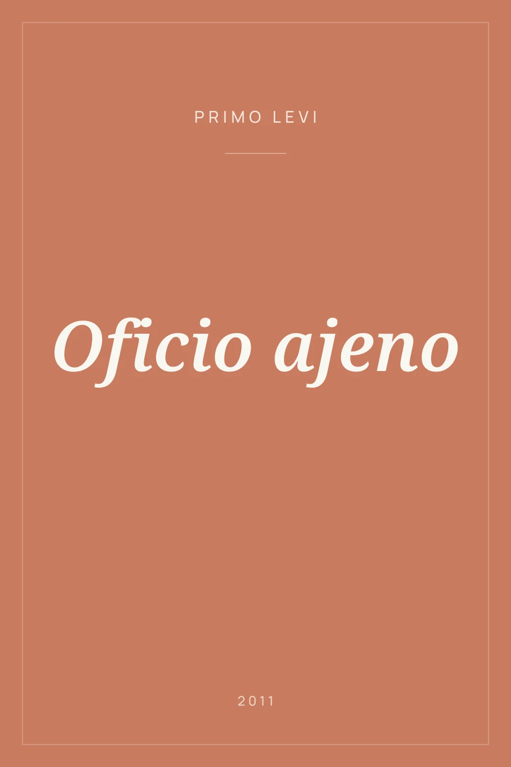 Portada de Oficio ajeno