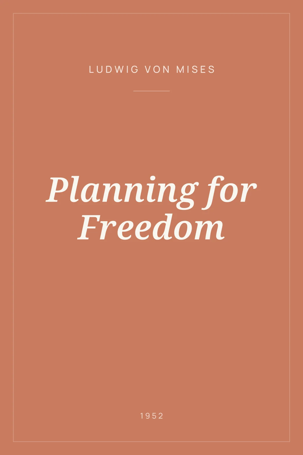 Portada de Planning for Freedom
