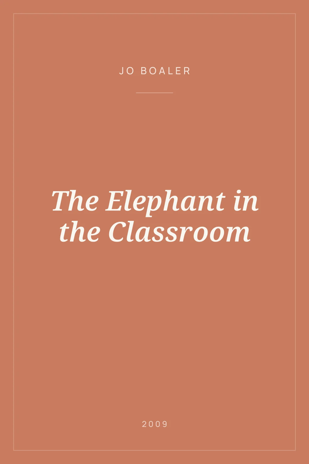 Portada de The Elephant in the Classroom