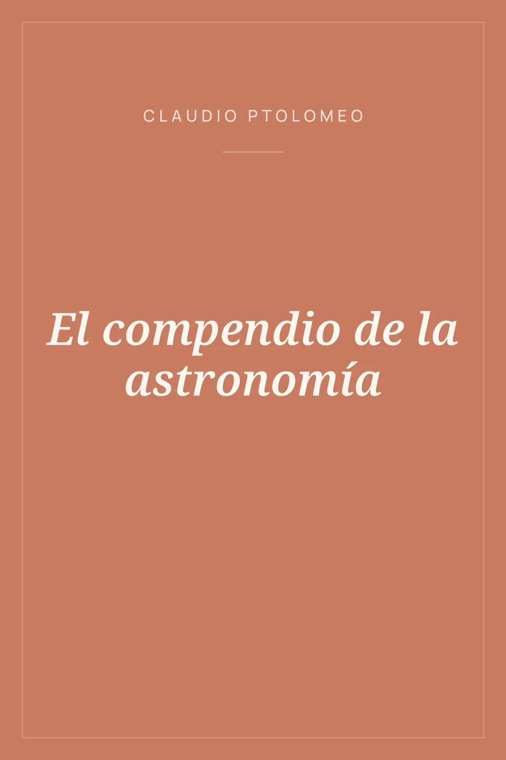 Portada de El compendio de la astronomía