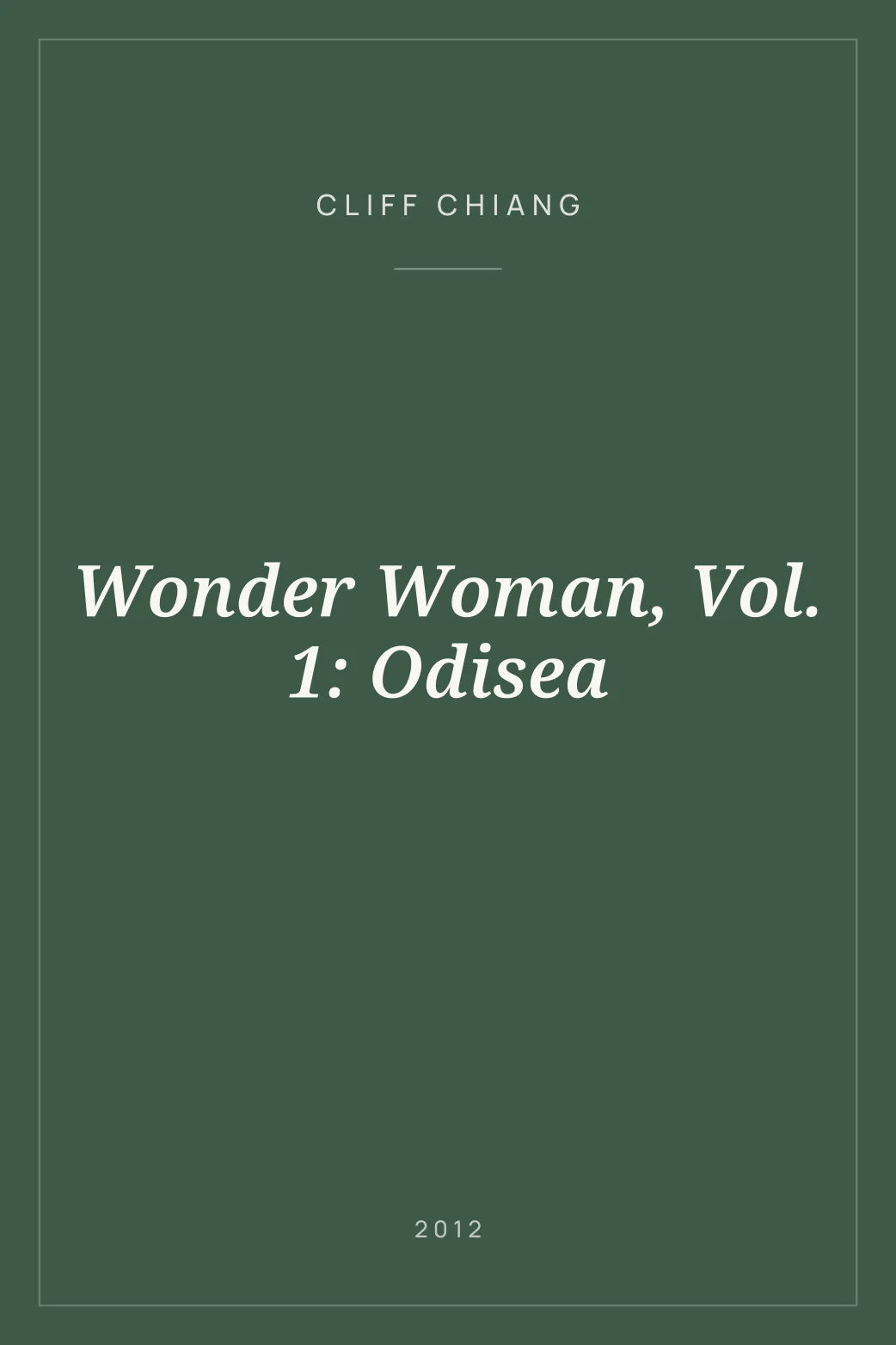 Portada de Wonder Woman, Vol. 1: Odisea