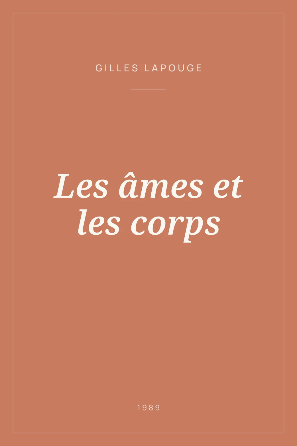 Portada de Les âmes et les corps