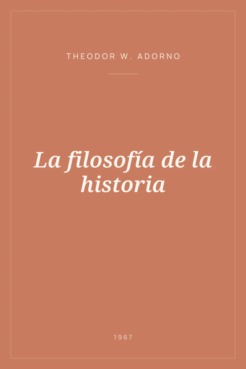 Portada de La filosofía de la historia