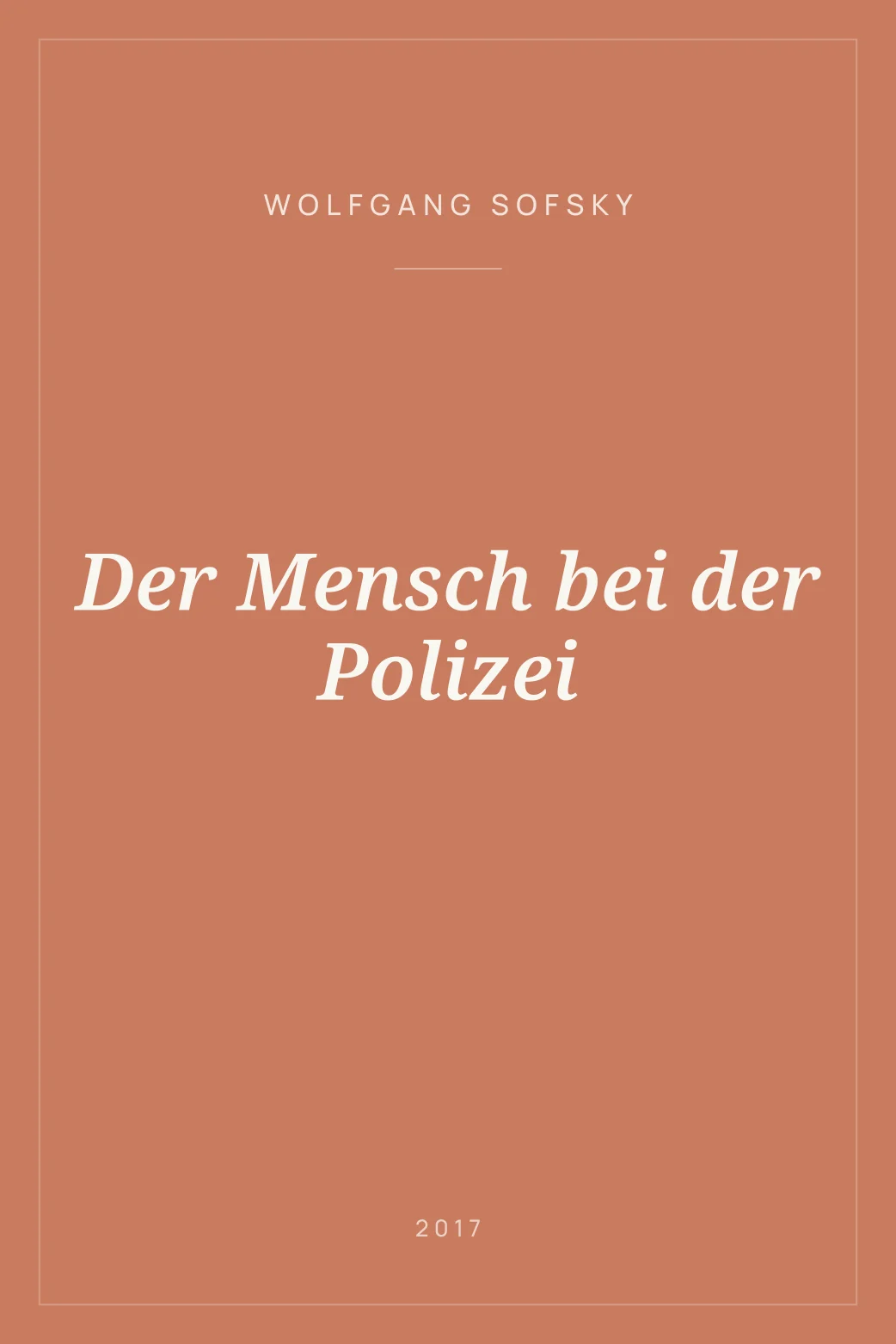 Portada de Der Mensch bei der Polizei