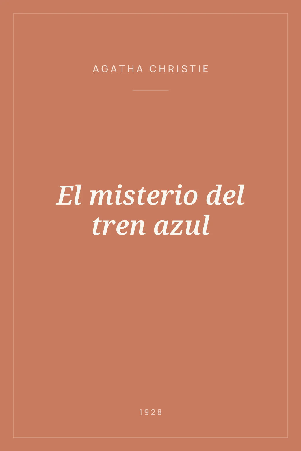 Portada de El misterio del tren azul