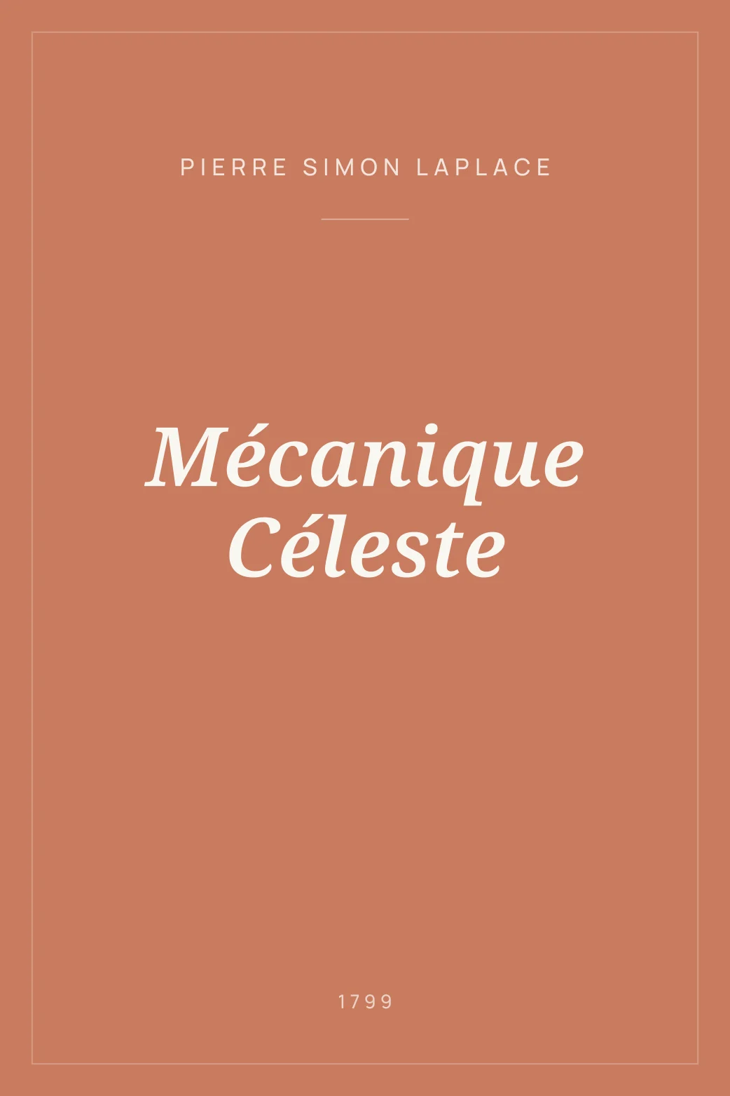 Portada de Mécanique Céleste