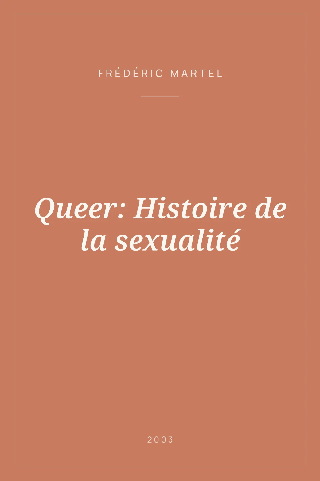 Portada de Queer: Histoire de la sexualité