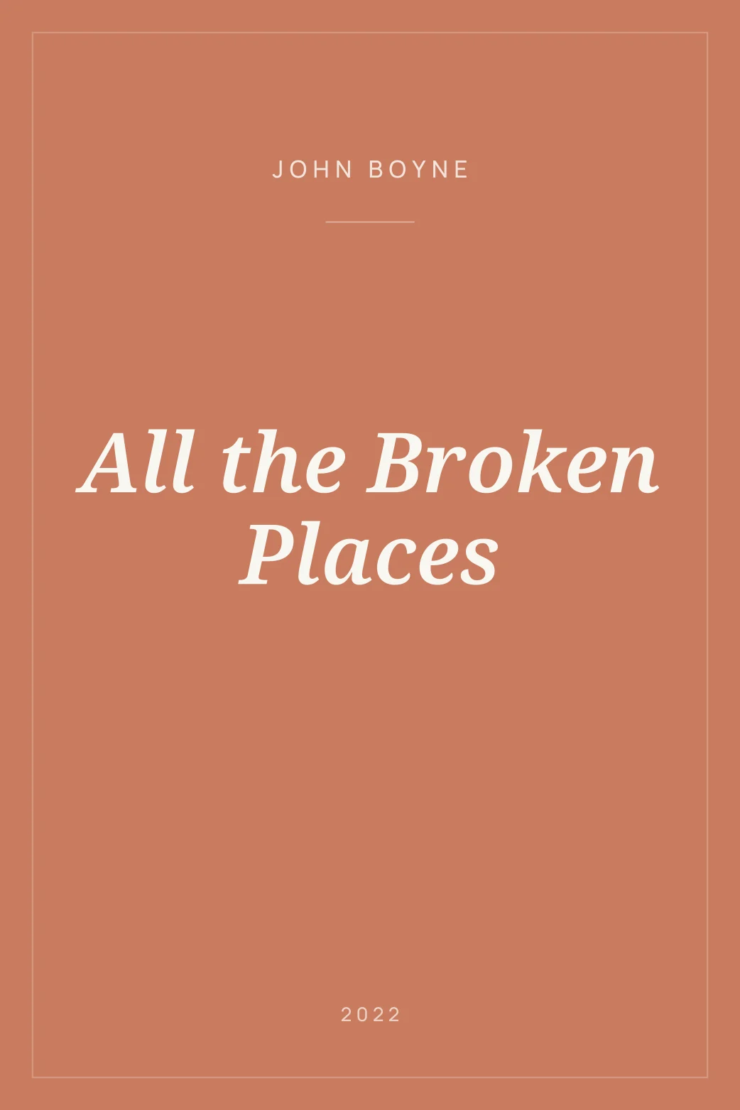 Portada de All the Broken Places