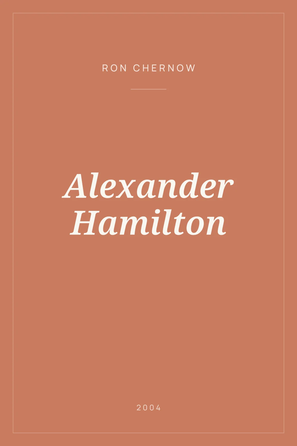 Portada de Alexander Hamilton