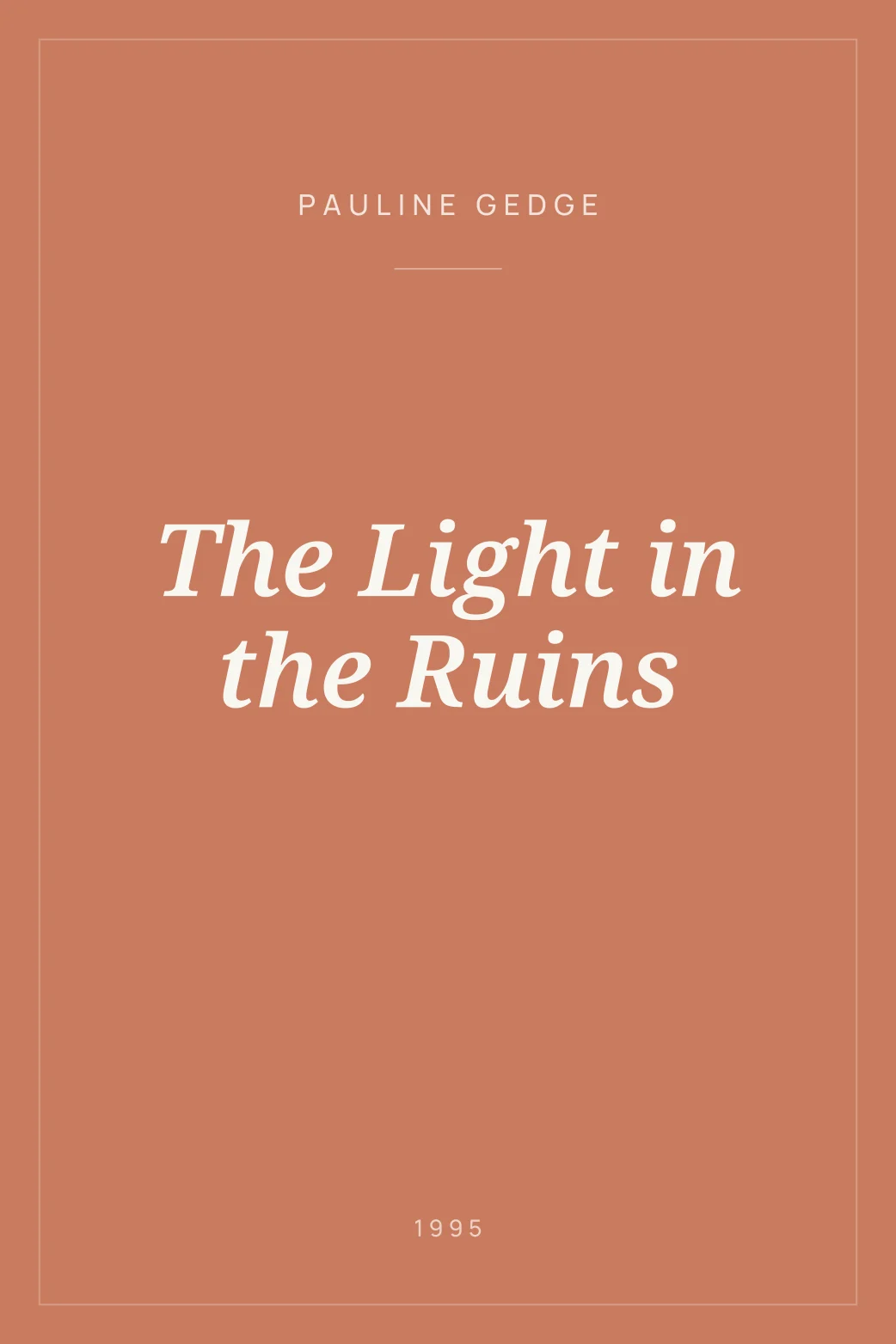 Portada de The Light in the Ruins