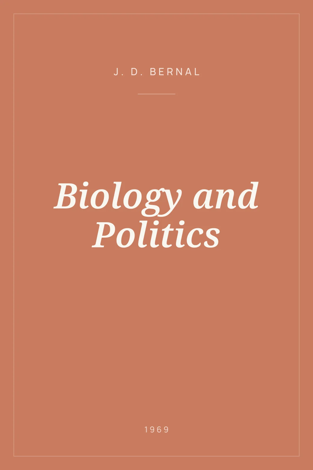 Portada de Biology and Politics