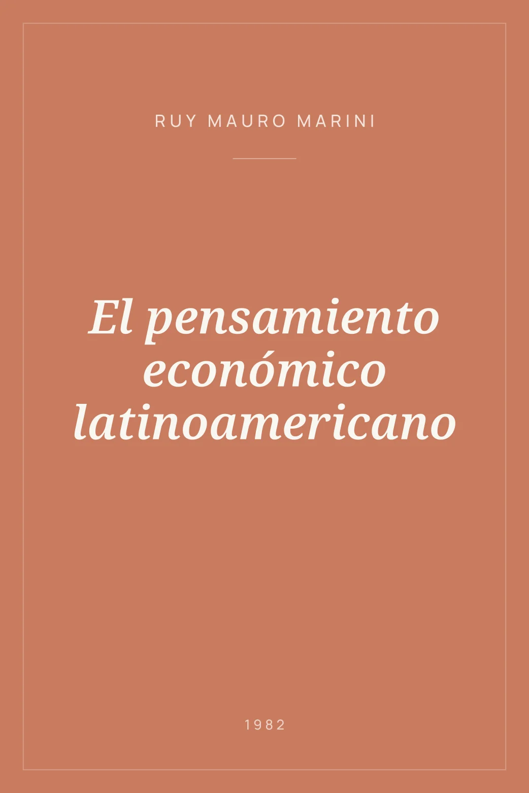 Portada de El pensamiento económico latinoamericano