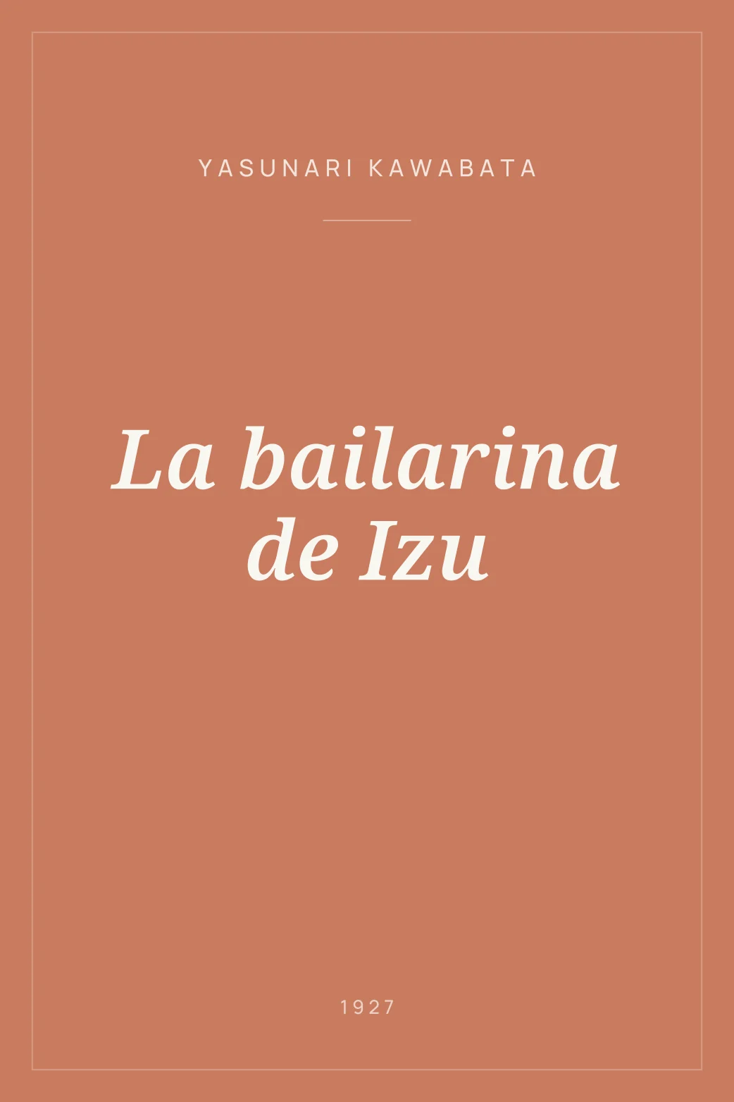 Portada de La bailarina de Izu