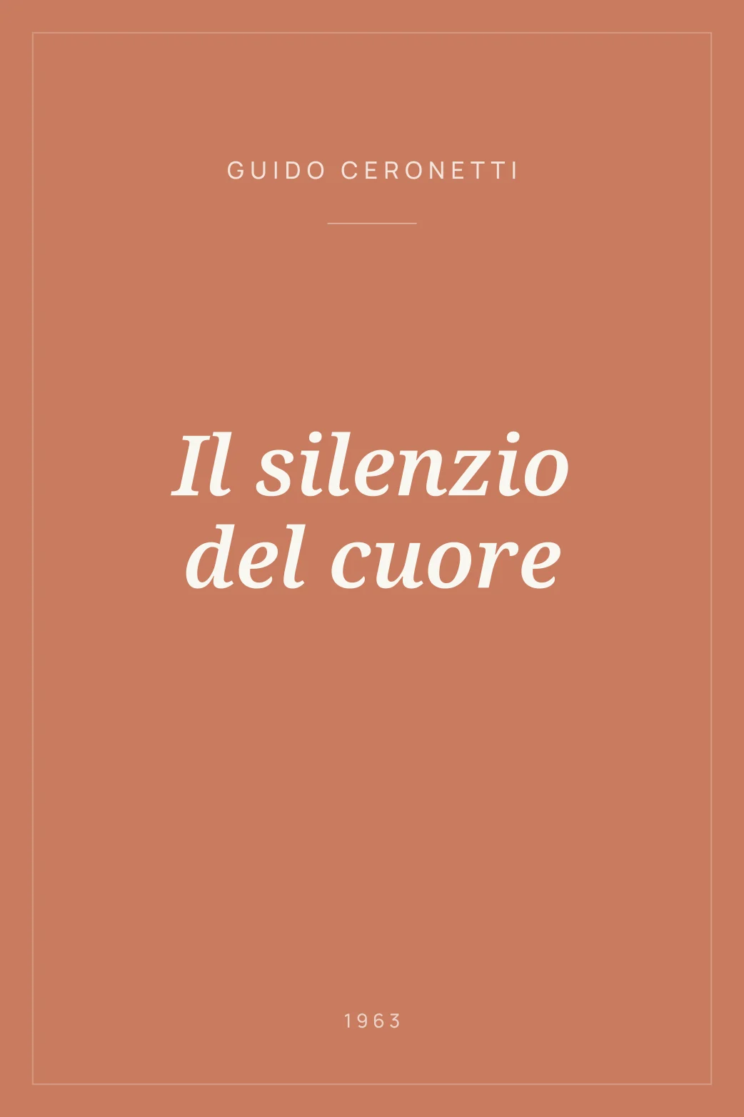 Portada de Il silenzio del cuore