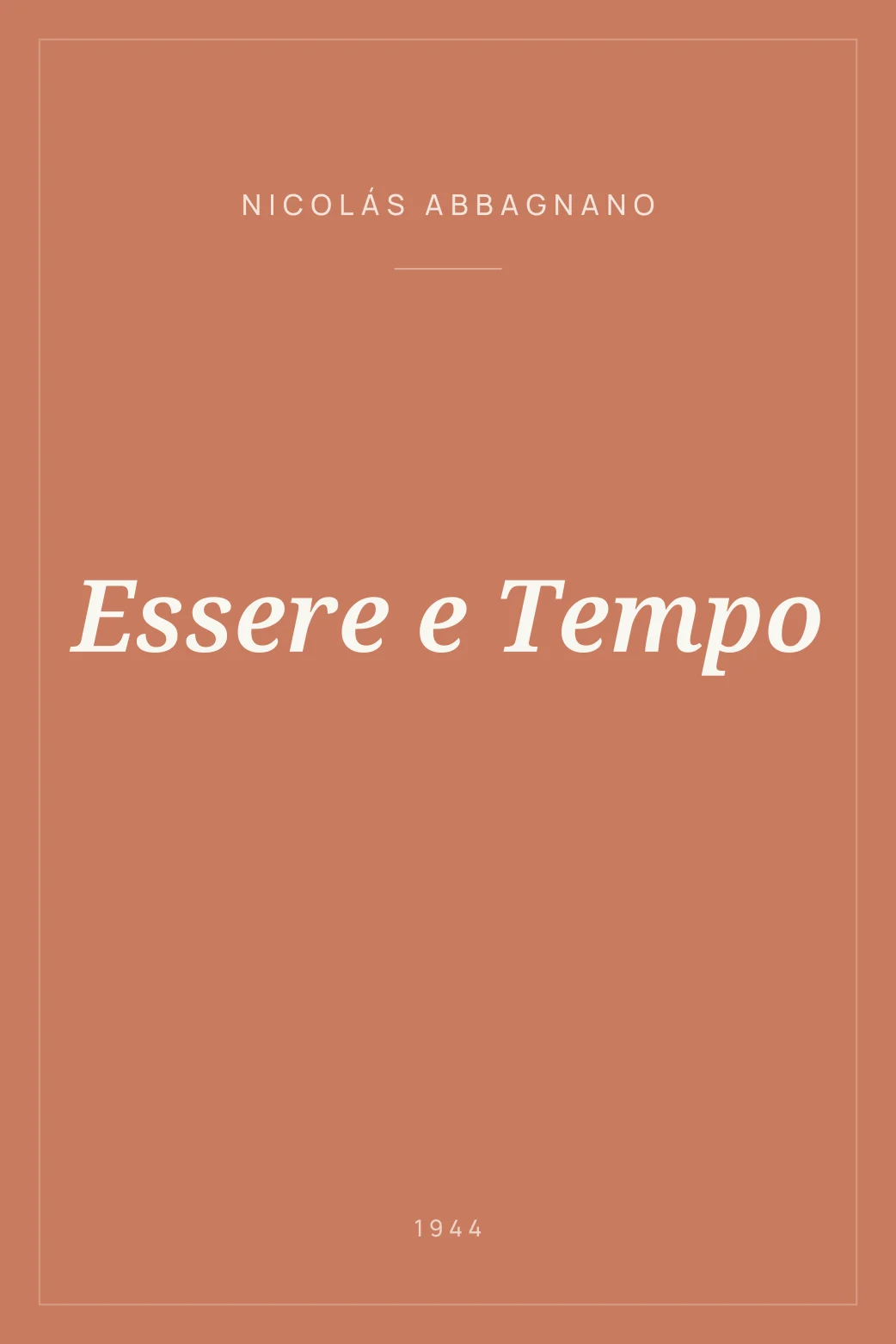 Portada de Essere e Tempo