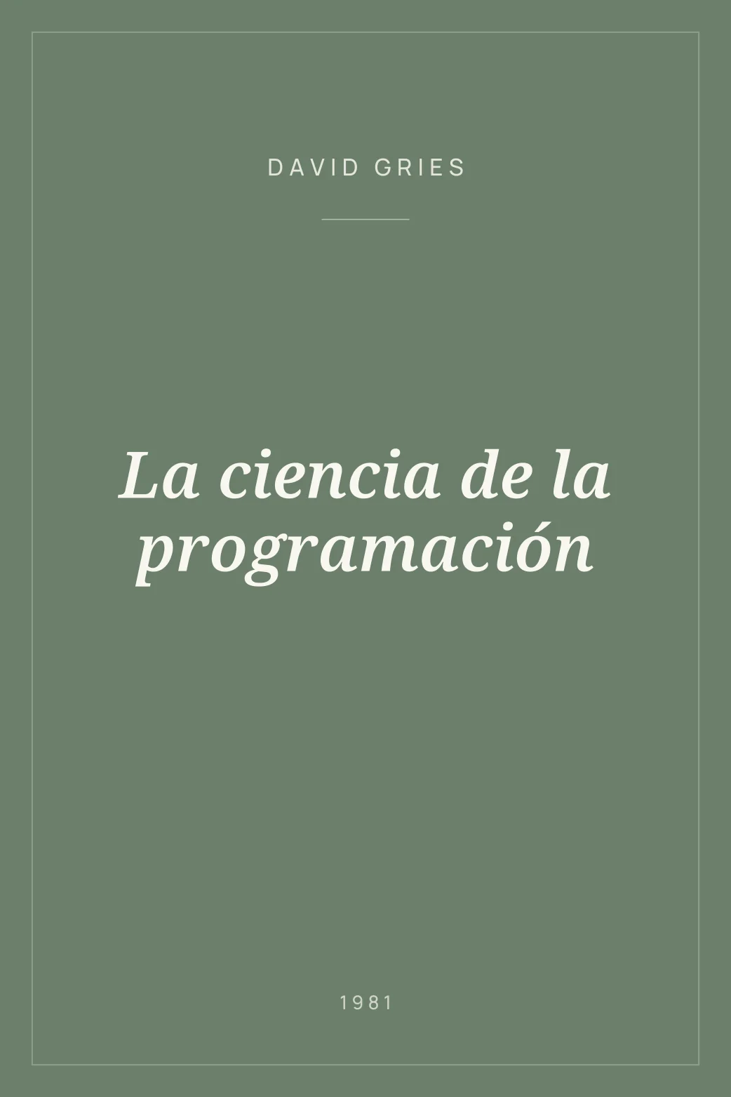 Portada de La ciencia de la programación