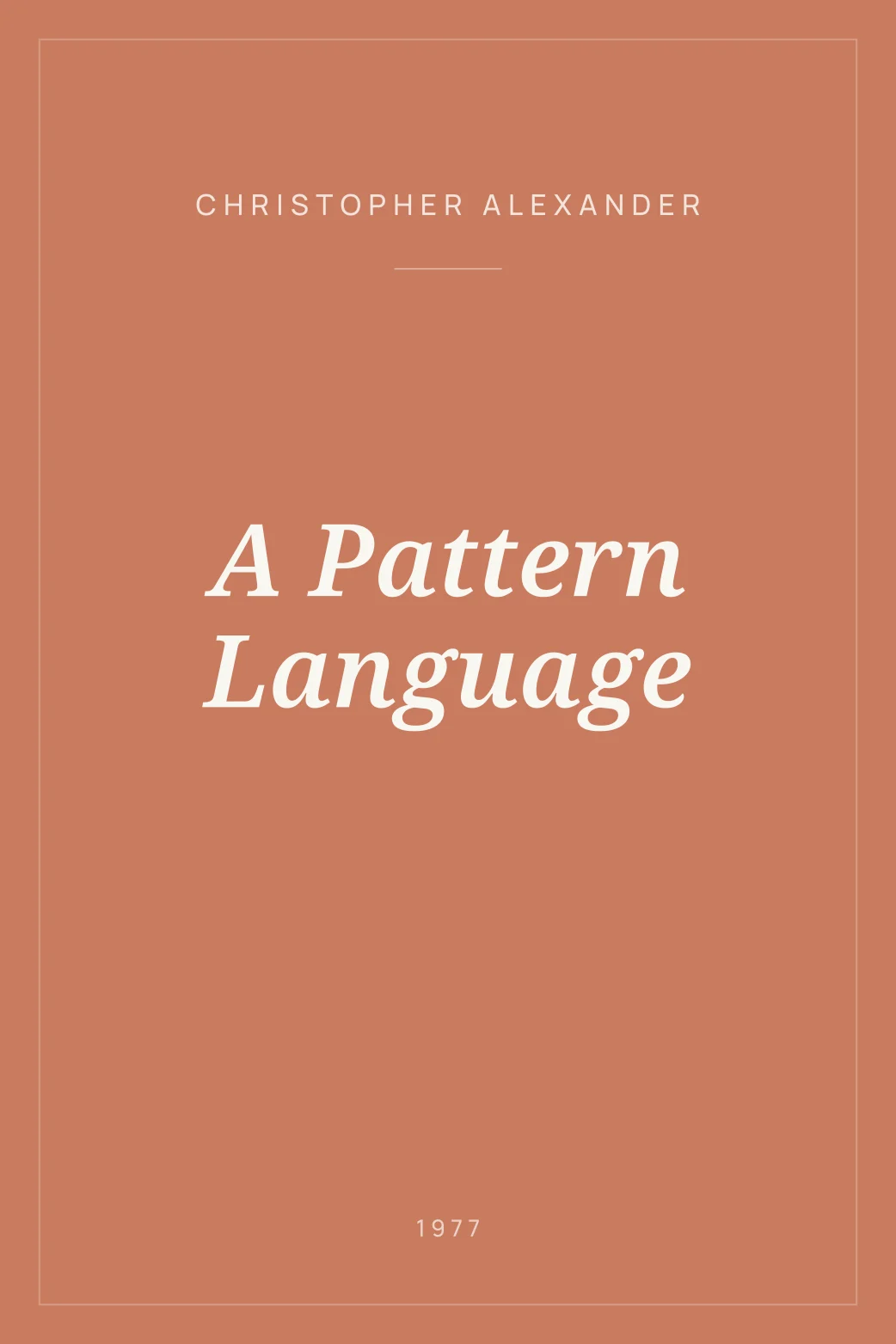Portada de A Pattern Language
