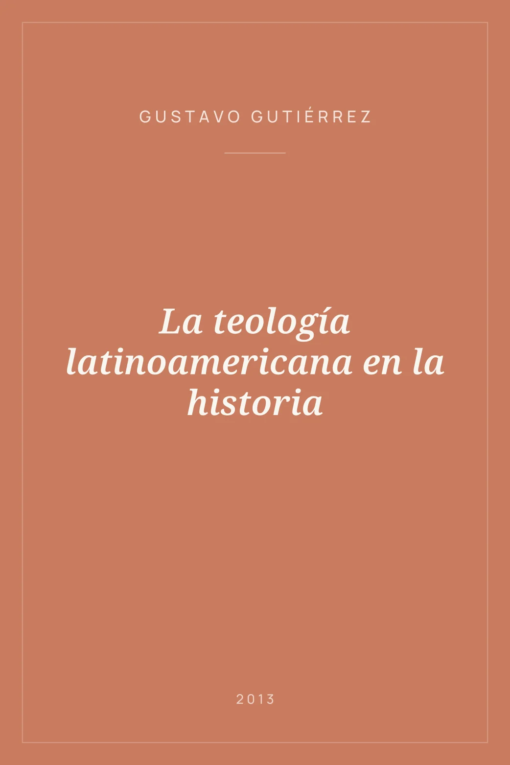 Portada de La teología latinoamericana en la historia