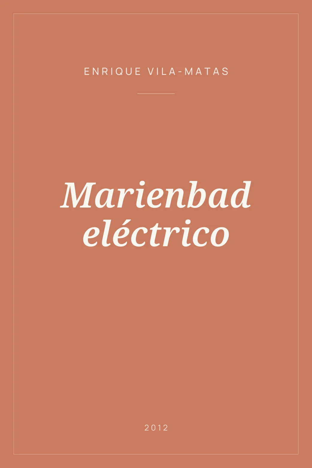 Portada de Marienbad eléctrico