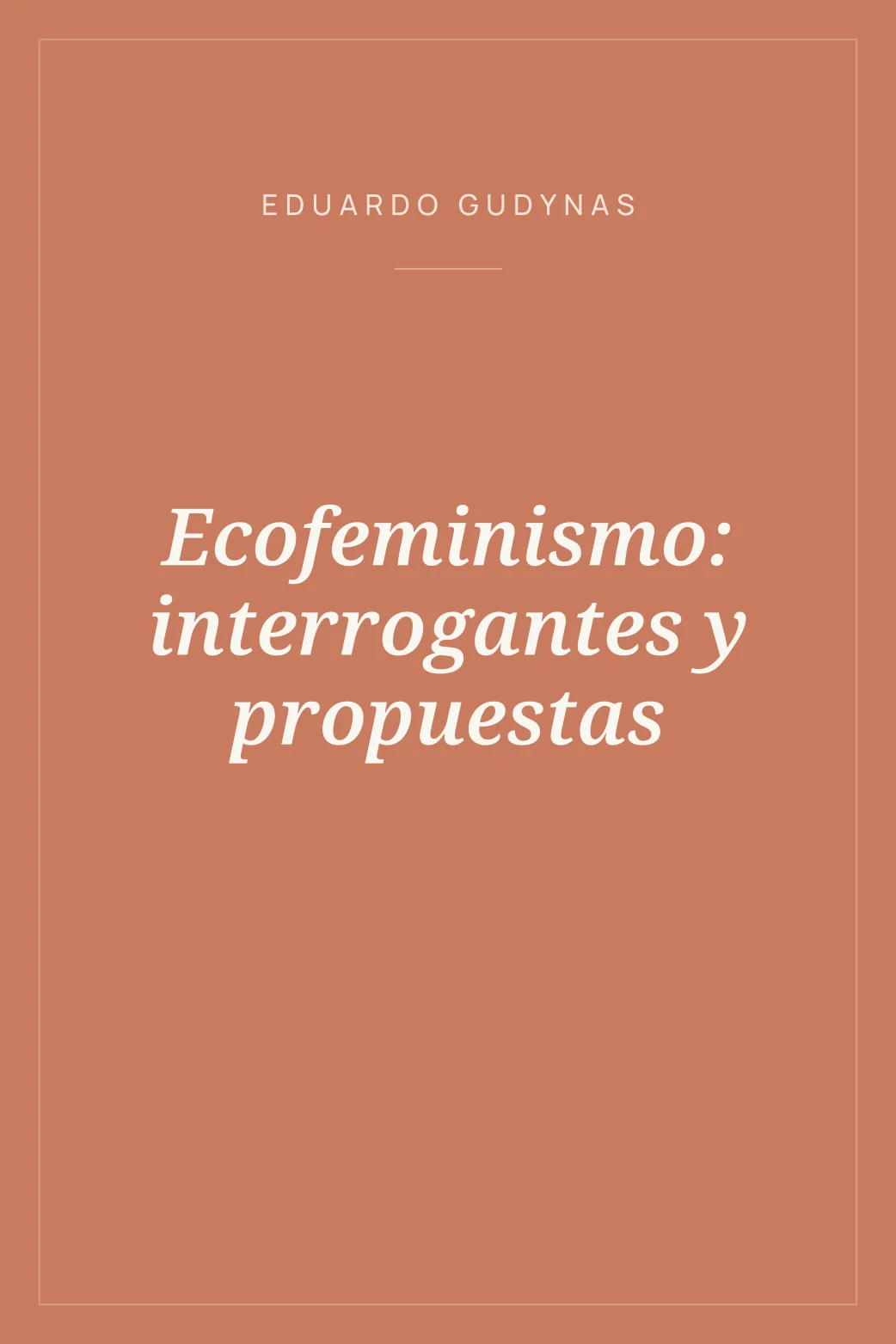 Portada de Ecofeminismo: interrogantes y propuestas