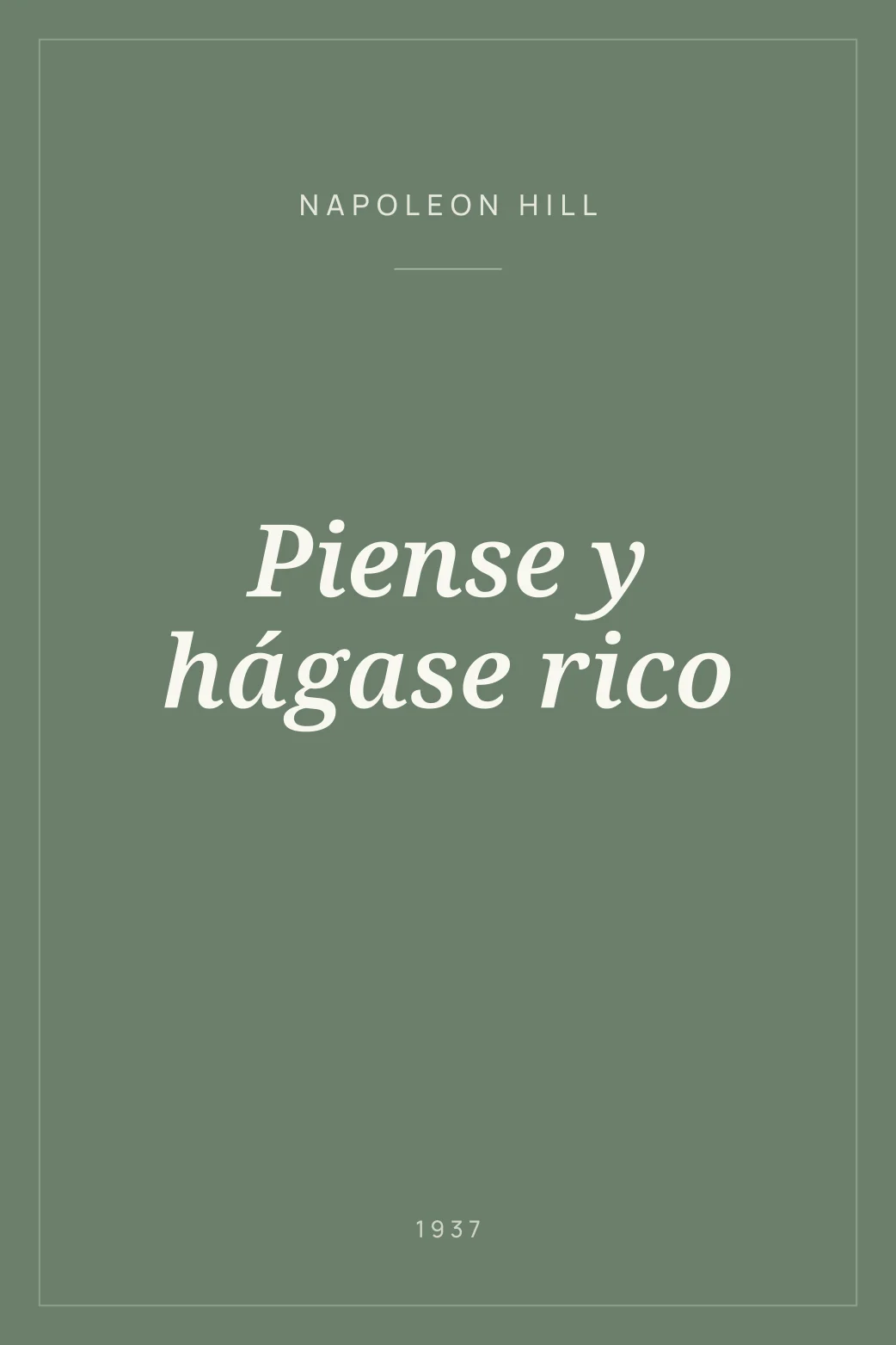 Portada de Piense y hágase rico
