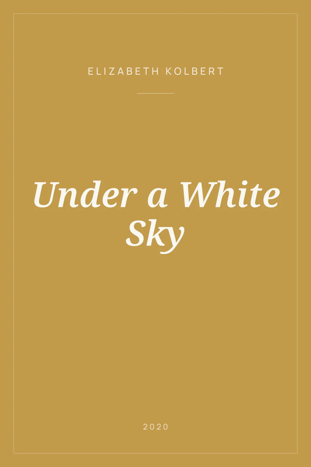 Portada de Under a White Sky