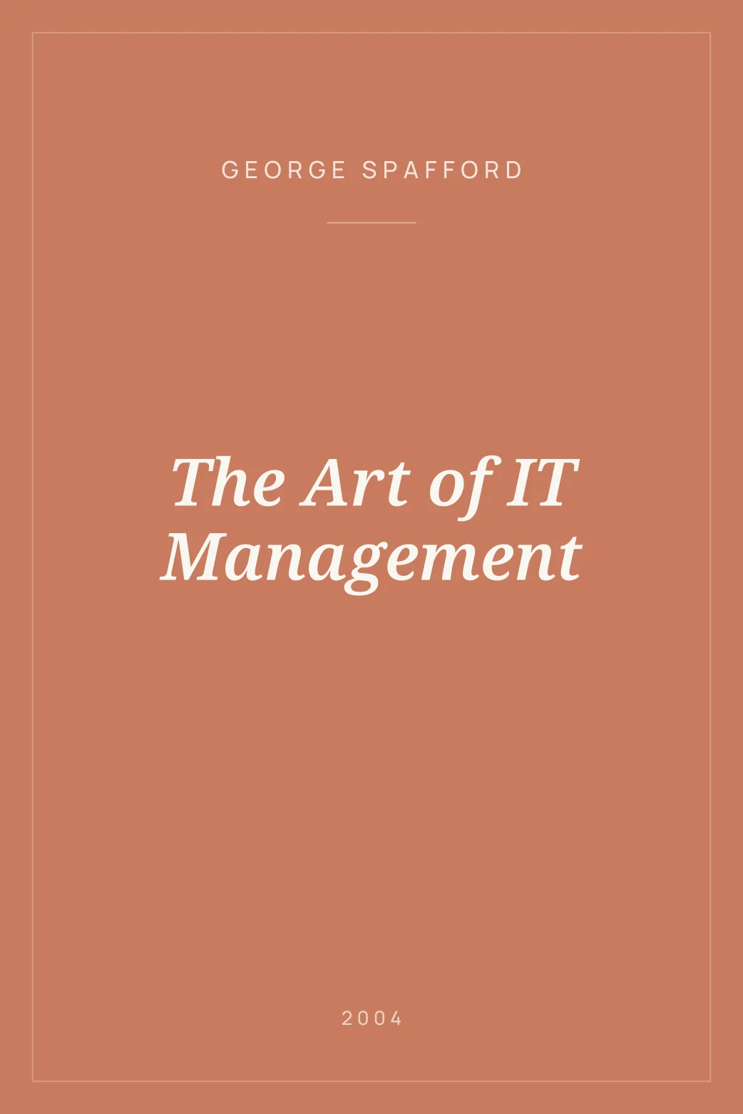 Portada de The Art of IT Management