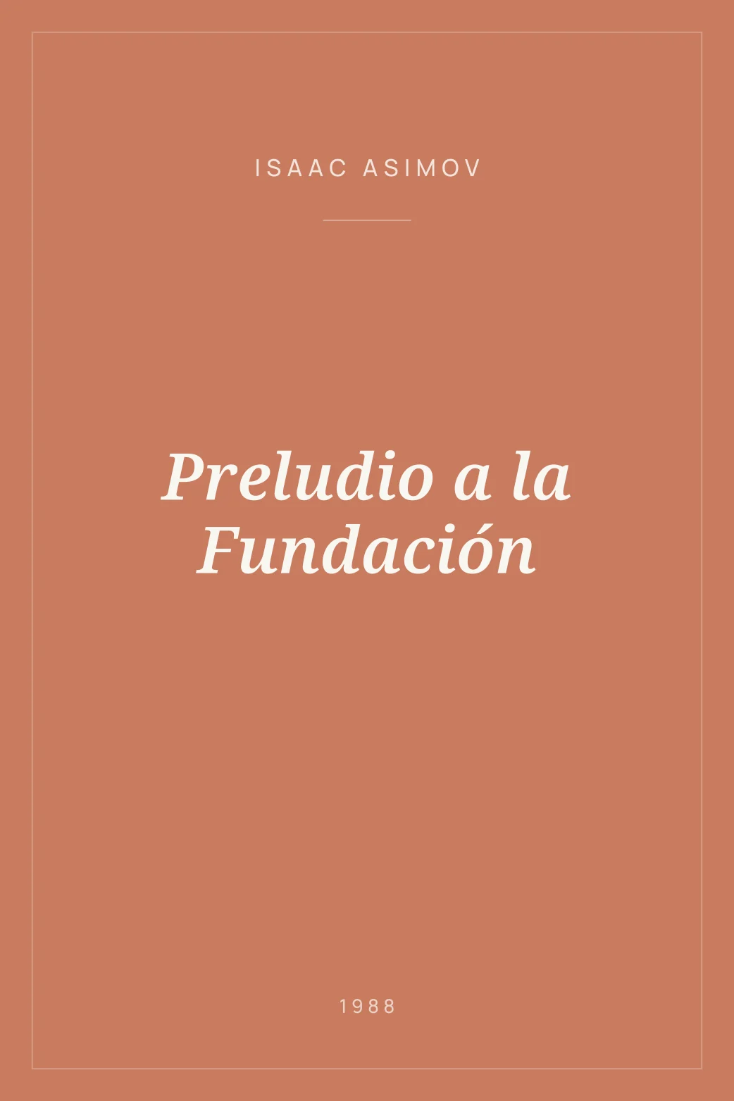 Portada de Preludio a la Fundación