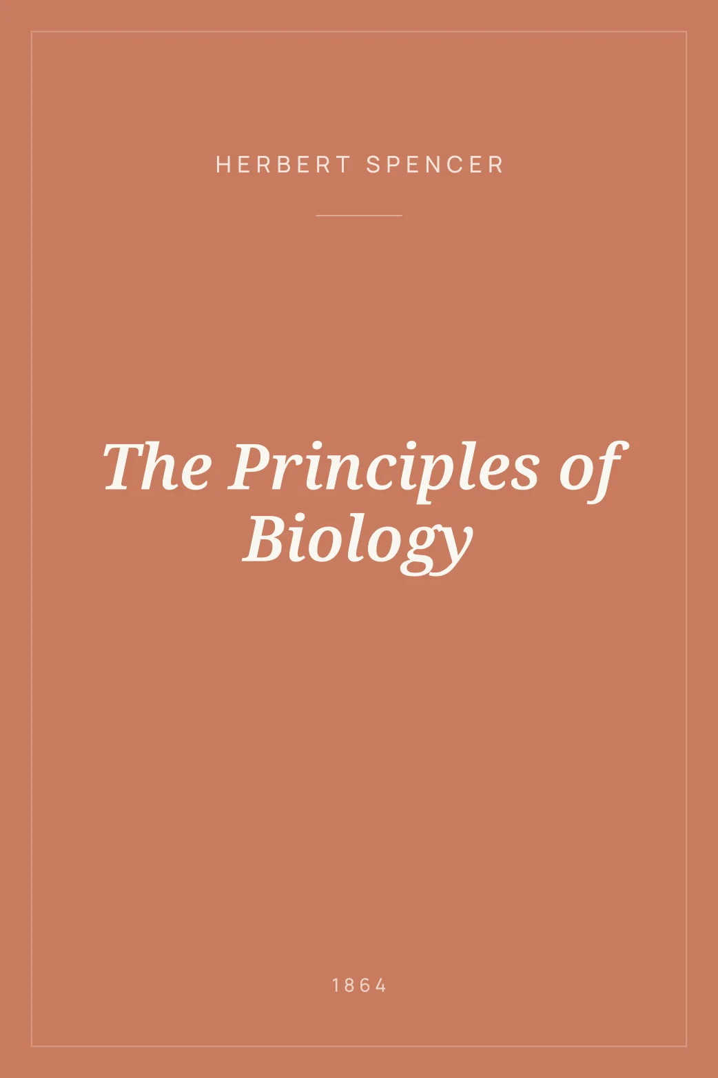 Portada de The Principles of Biology