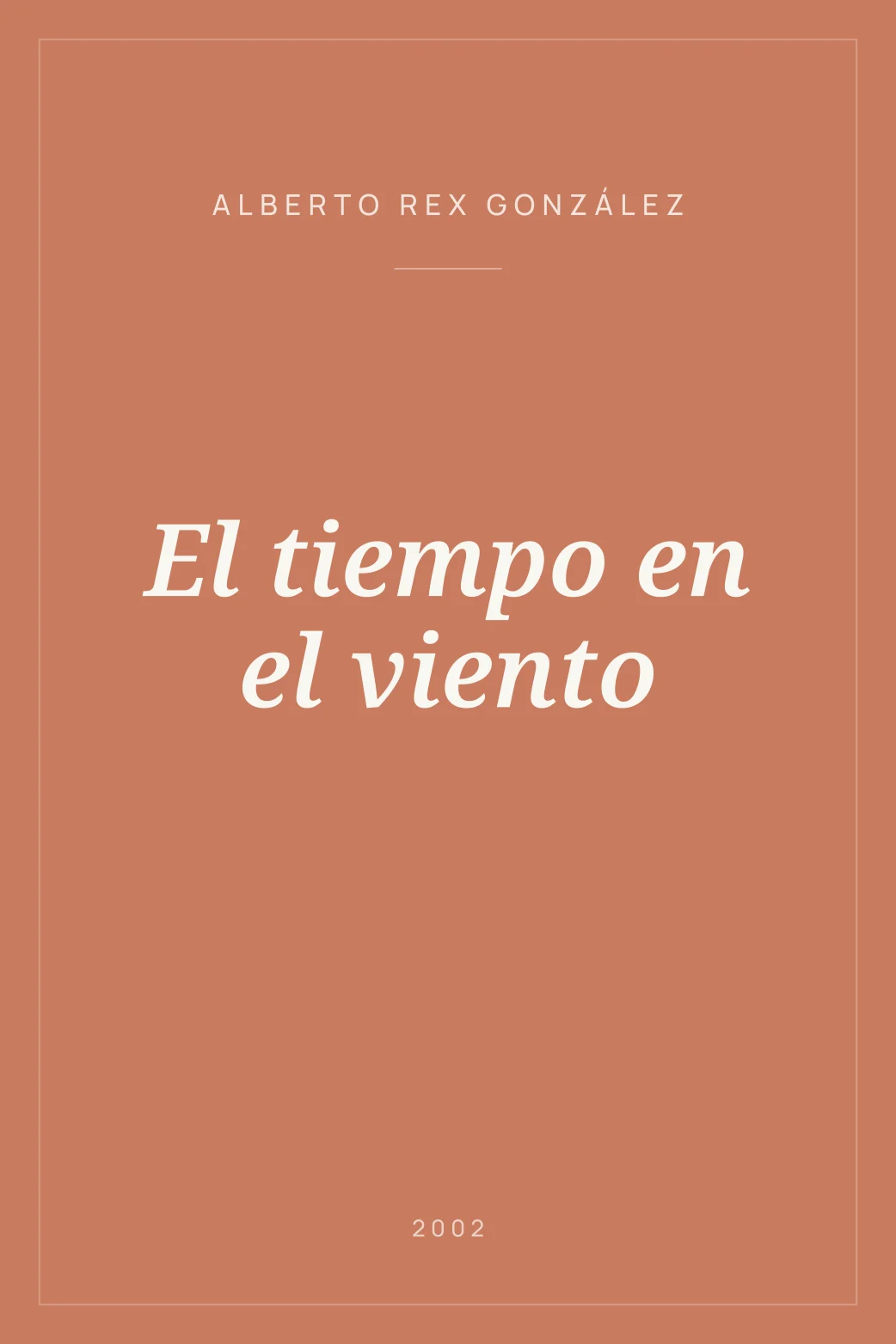 Portada de El tiempo en el viento