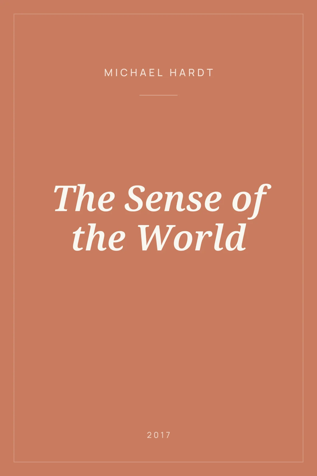 Portada de The Sense of the World