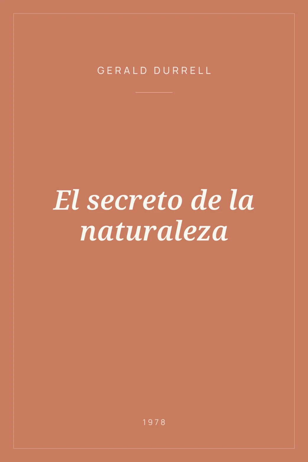 Portada de El secreto de la naturaleza