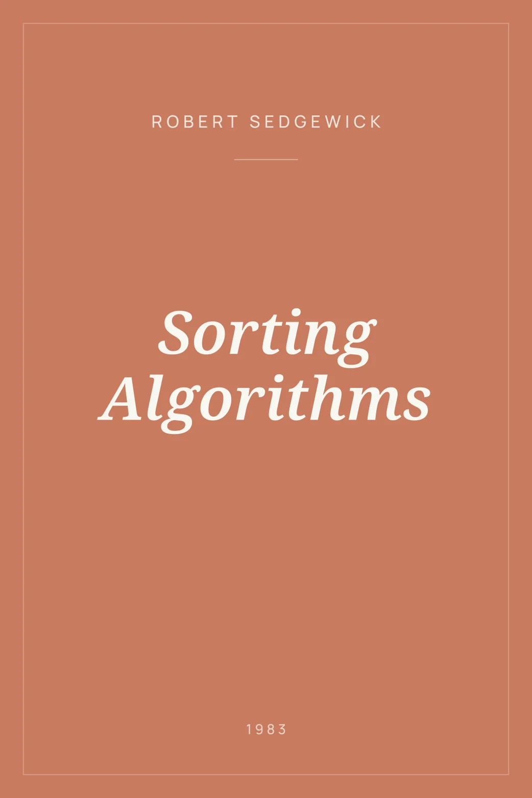 Portada de Sorting Algorithms