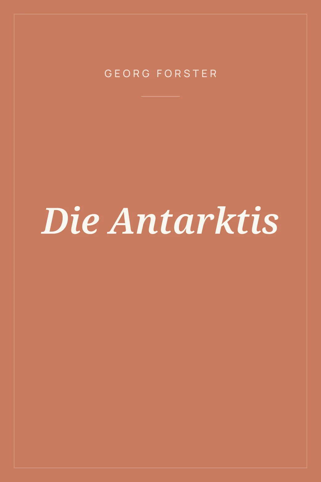Portada de Die Antarktis