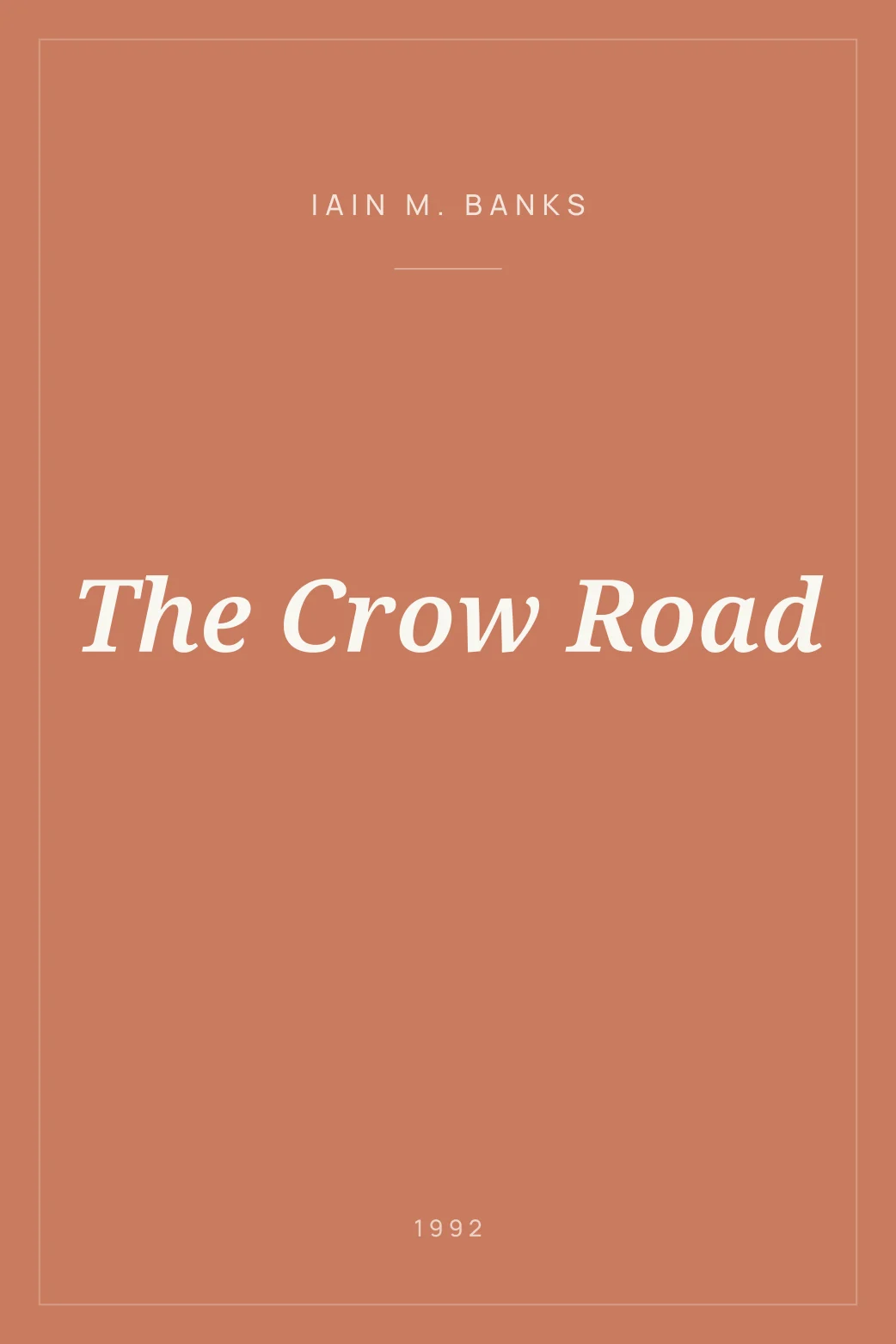 Portada de The Crow Road