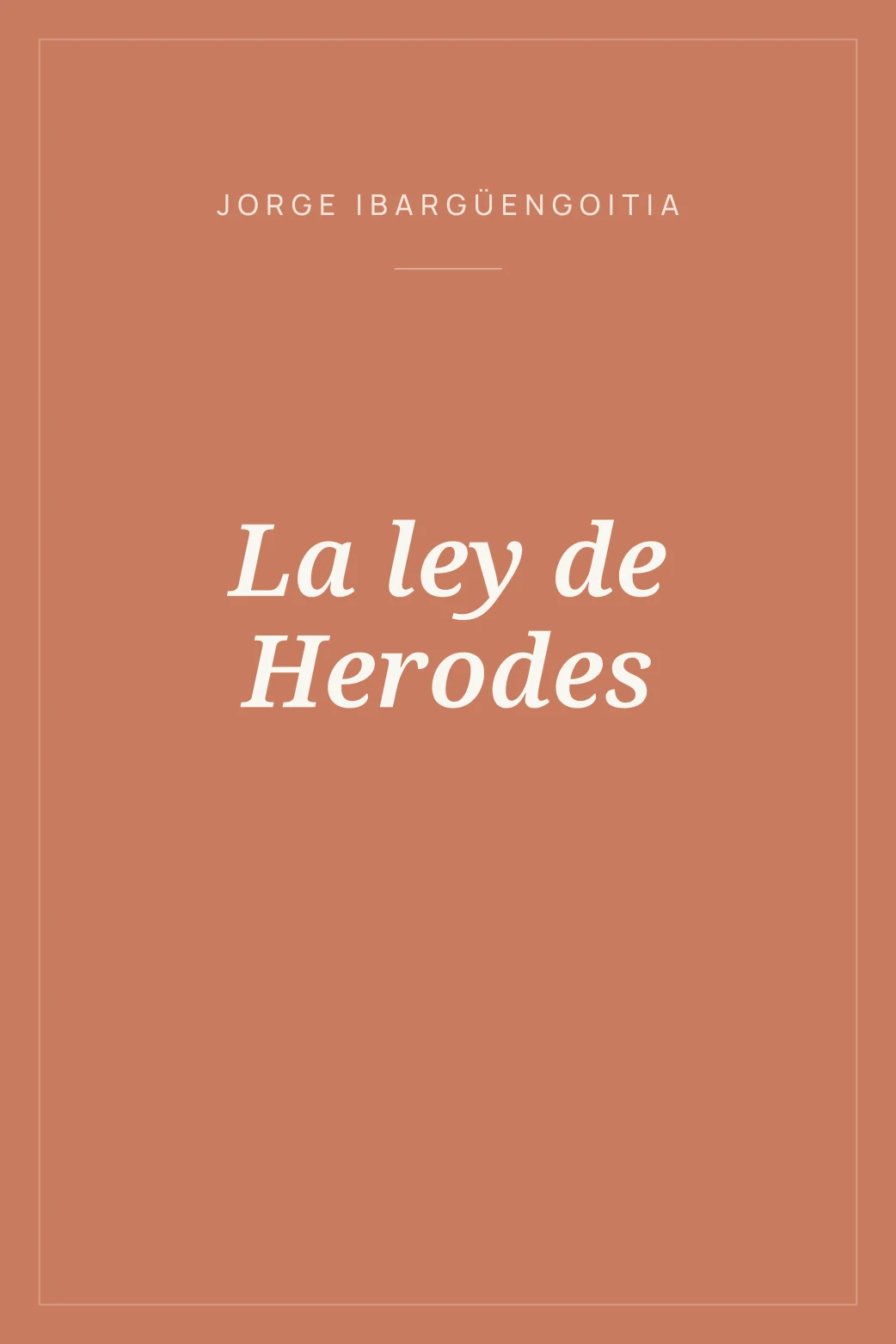 Portada de La ley de Herodes