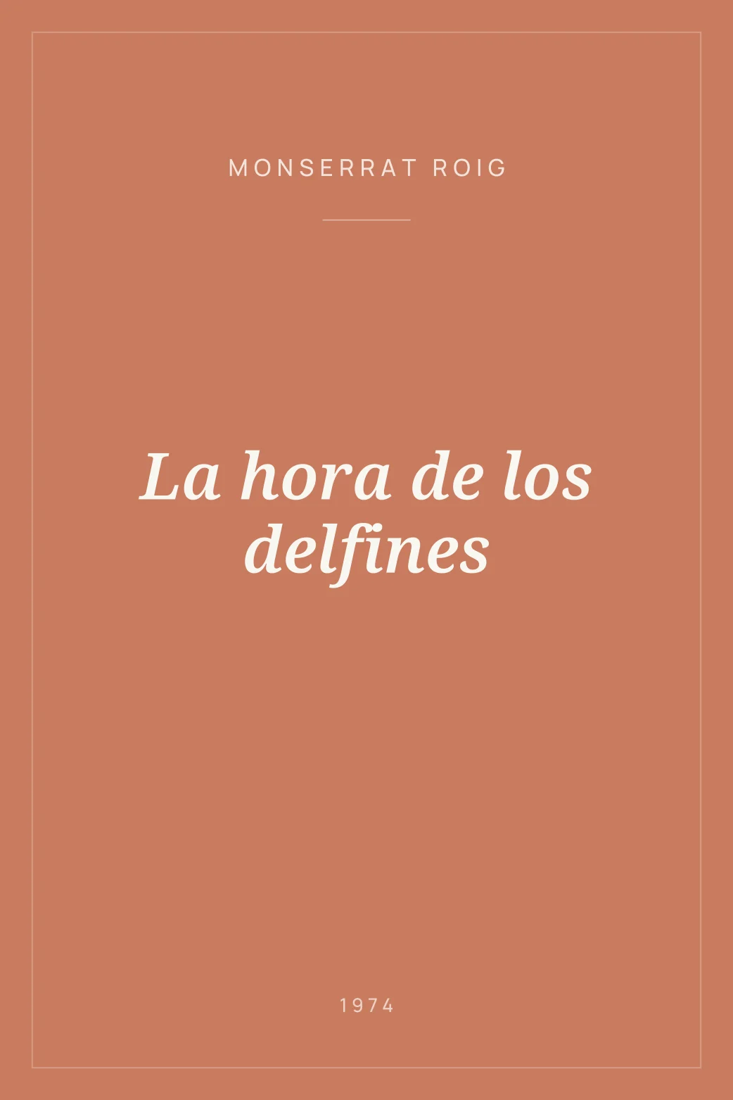 Portada de La hora de los delfines