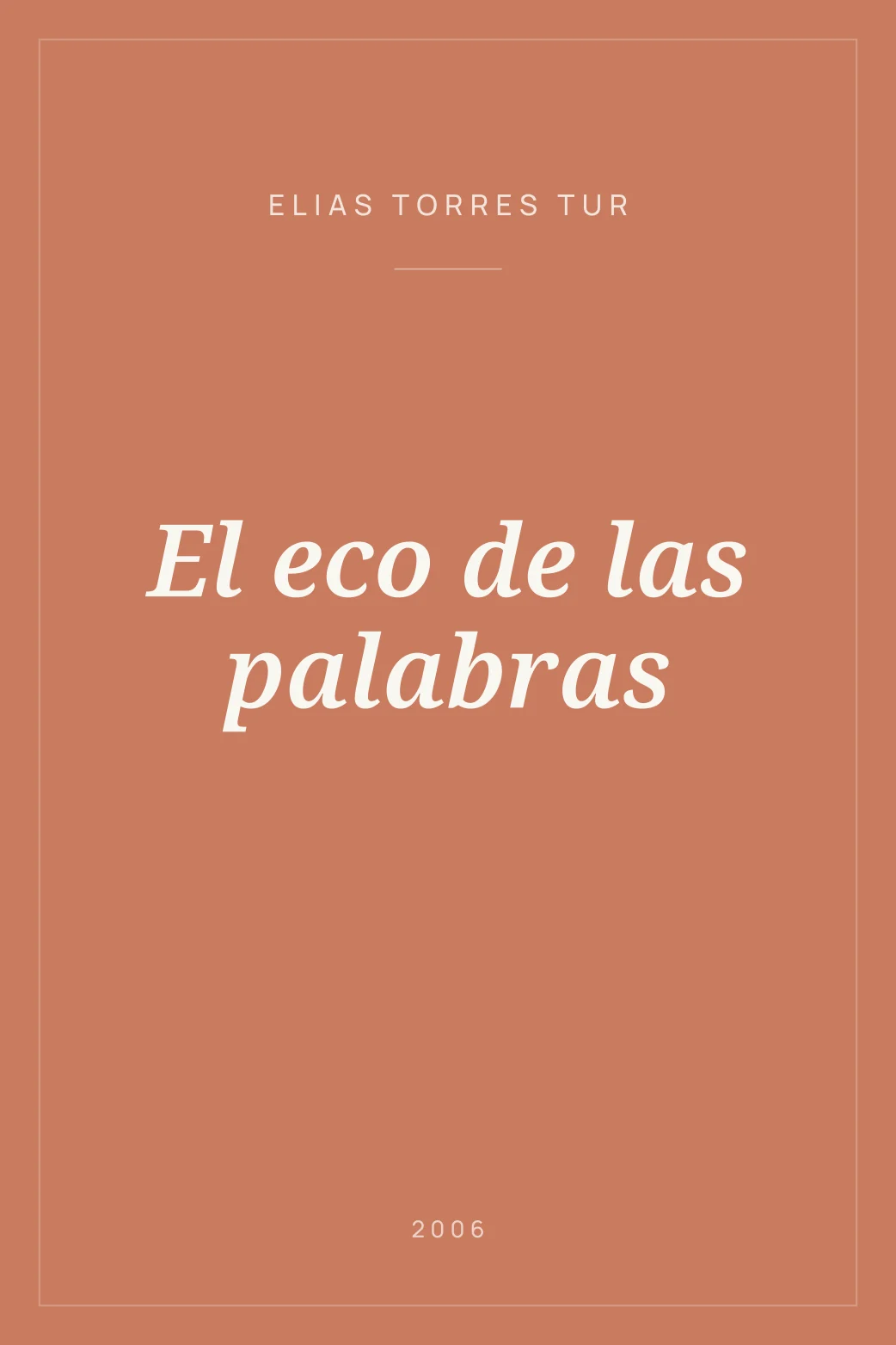 Portada de El eco de las palabras